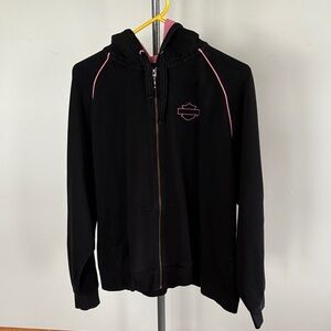 Harley-Davidson Black Utility Jacket with Pink Accents